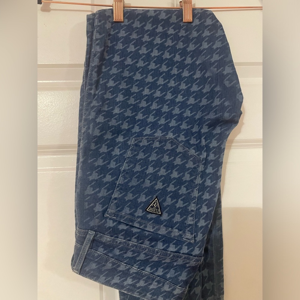 Guess Navy Houndstooth Trousers